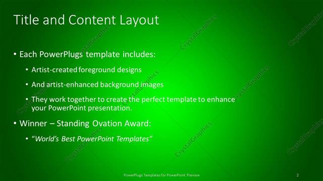 Title and Content presentation slide layout