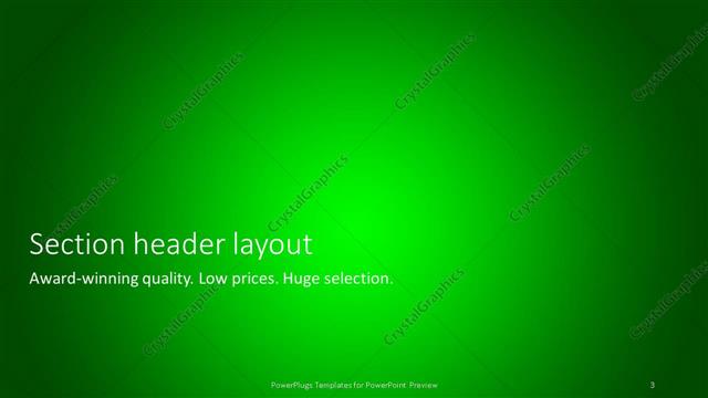 Section Header presentation slide layout