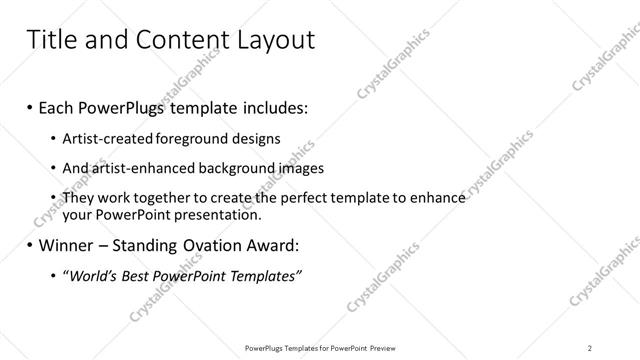 Title and Content presentation slide layout