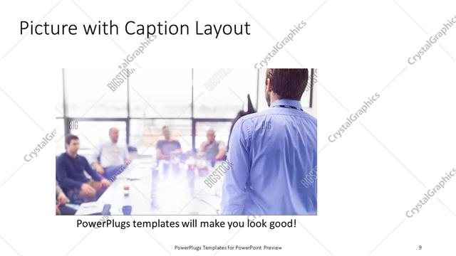 Picture with Caption presentation slide layout