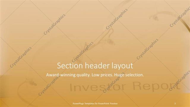 Section Header presentation slide layout