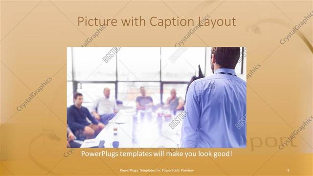 Picture with Caption presentation slide layout