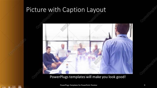Picture with Caption presentation slide layout