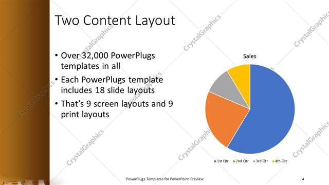 Two Content presentation slide layout