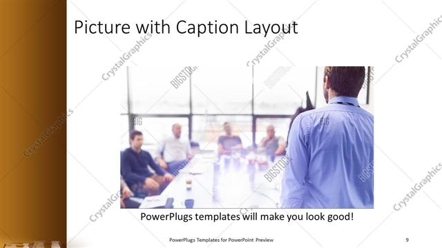 Picture with Caption presentation slide layout