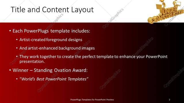 Title and Content presentation slide layout