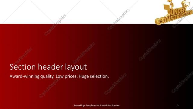 Section Header presentation slide layout