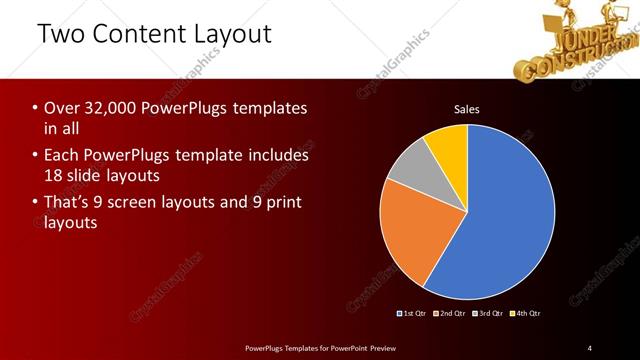 Two Content presentation slide layout