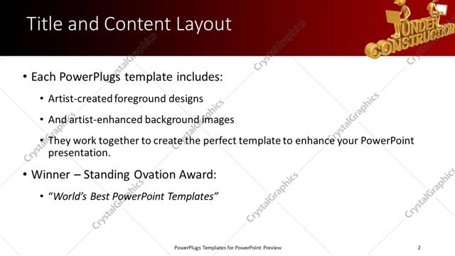 Title and Content presentation slide layout