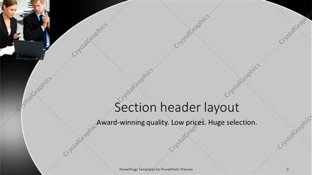 Section Header presentation slide layout