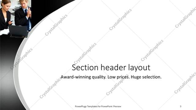 Section Header presentation slide layout