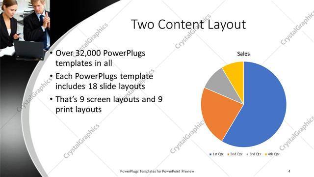 Two Content presentation slide layout