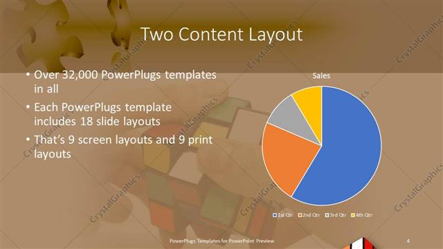 Two Content presentation slide layout