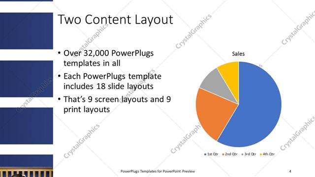Two Content presentation slide layout
