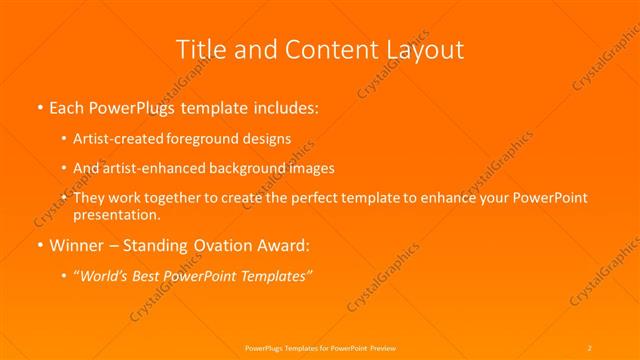 Title and Content presentation slide layout