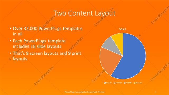 Two Content presentation slide layout