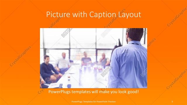 Picture with Caption presentation slide layout