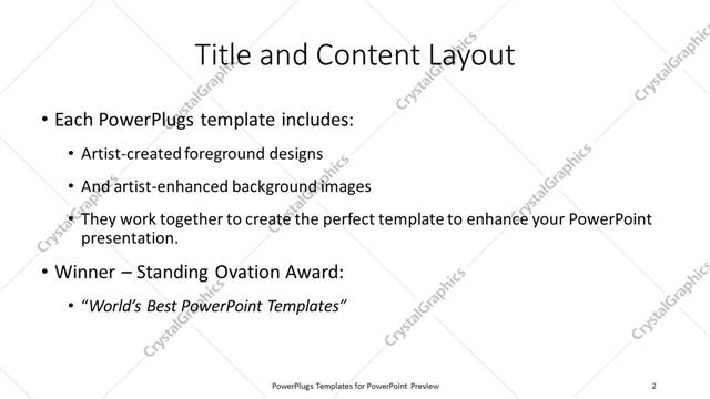 Title and Content presentation slide layout