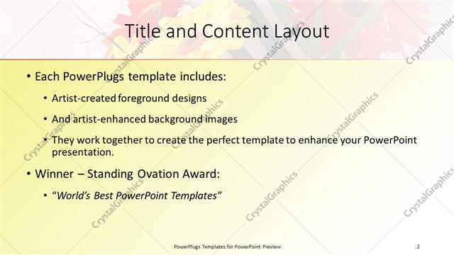 Title and Content presentation slide layout