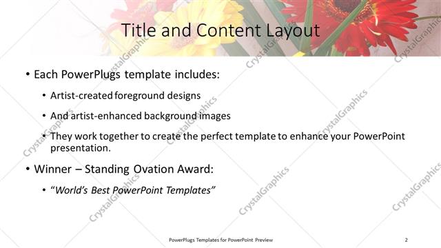 Title and Content presentation slide layout