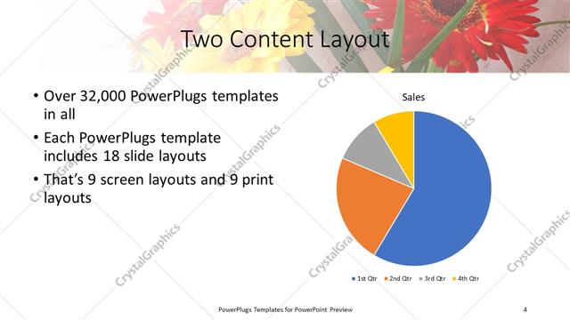 Two Content presentation slide layout