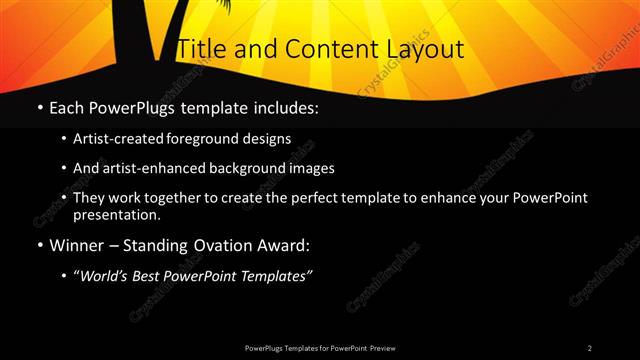 Title and Content presentation slide layout