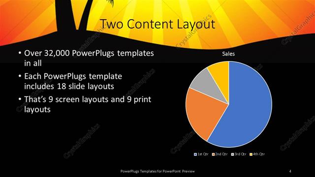Two Content presentation slide layout
