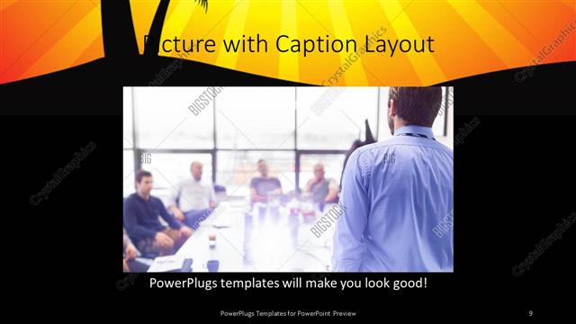 Picture with Caption presentation slide layout