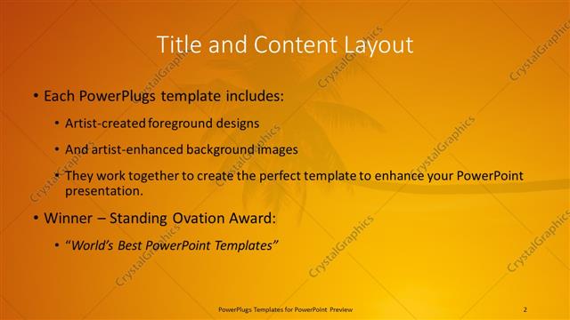 Title and Content presentation slide layout