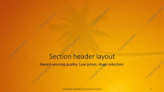 Section Header presentation slide layout