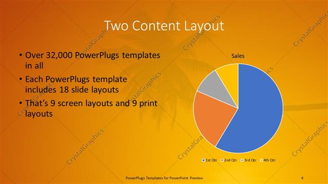 Two Content presentation slide layout