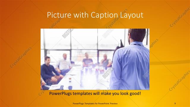 Picture with Caption presentation slide layout