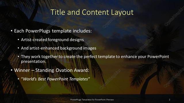 Title and Content presentation slide layout
