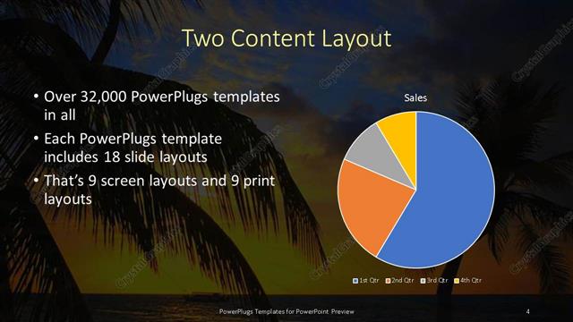 Two Content presentation slide layout