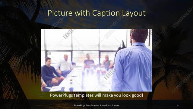 Picture with Caption presentation slide layout