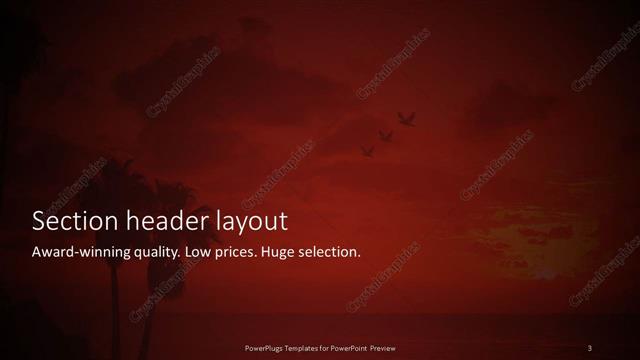 Section Header presentation slide layout