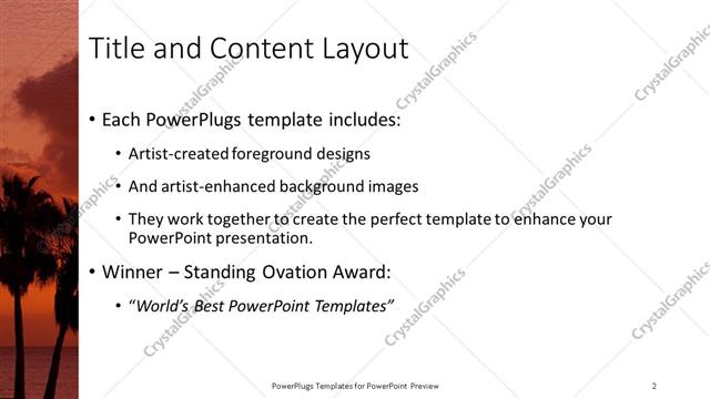 Title and Content presentation slide layout