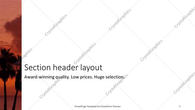 Section Header presentation slide layout