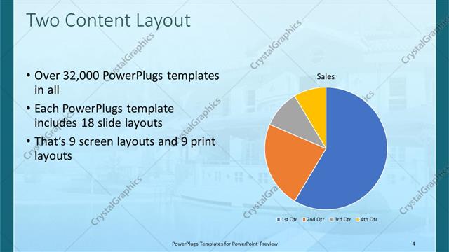 Two Content presentation slide layout