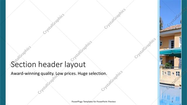 Section Header presentation slide layout