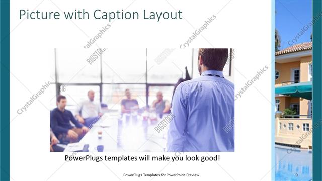 Picture with Caption presentation slide layout