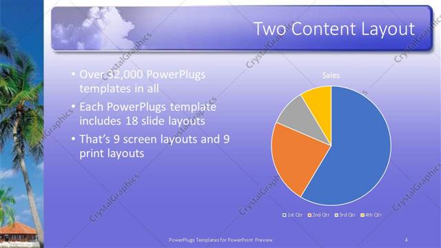 Two Content presentation slide layout