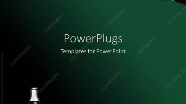  Presentation with beakers - A paor of scientific beakers with greenish background