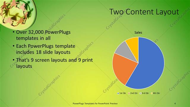 Two Content presentation slide layout
