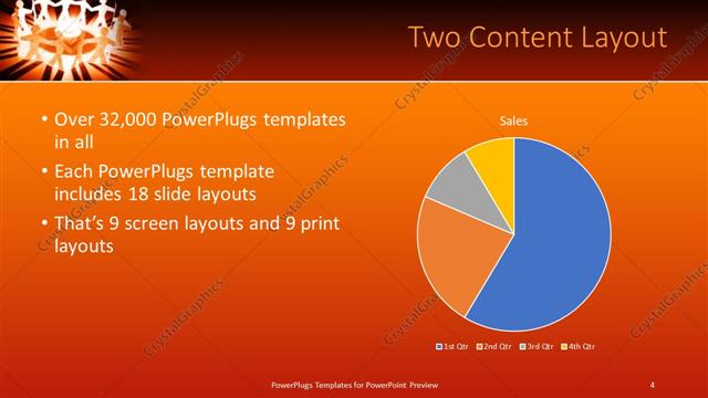 Two Content presentation slide layout