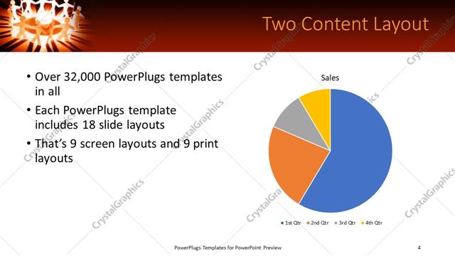 Two Content presentation slide layout