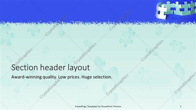Section Header presentation slide layout