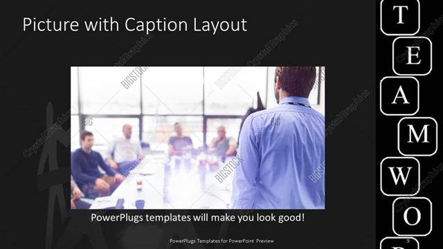 Picture with Caption presentation slide layout