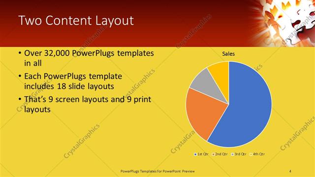 Two Content presentation slide layout