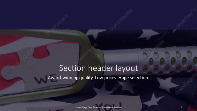 Section Header presentation slide layout